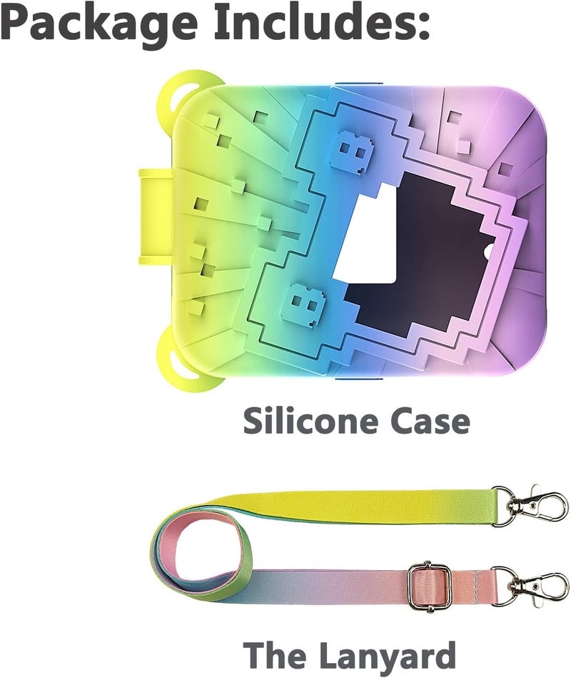 JCHPINE Silicone Cover Case for Bitzee Disney Interactive Digital Pet and Case, Protective Skin Sleeve for Bitzee Disney Virtual Electronic Pets (Rainbow) - Image 3